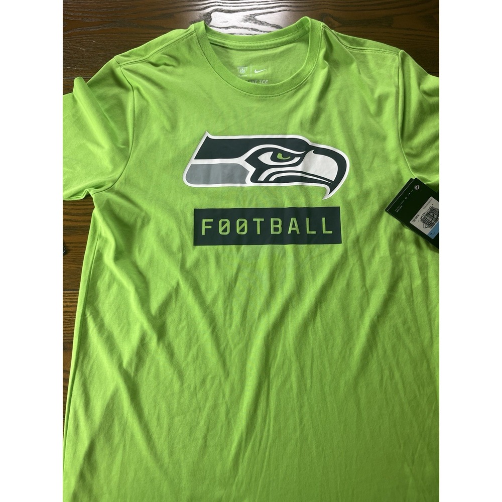 NWT New Seattle Seahawks Football Nike Dri-Fit Green Medium T-Shirt